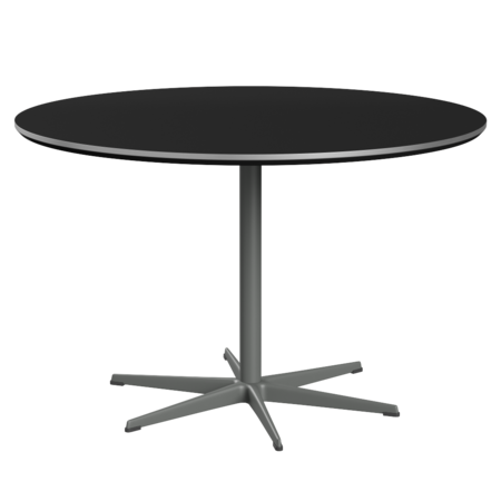 Fritz Hansen Zirkular A825 Zirkular Tisch Satinpoliertes Aluminium - Silver Grey & Black