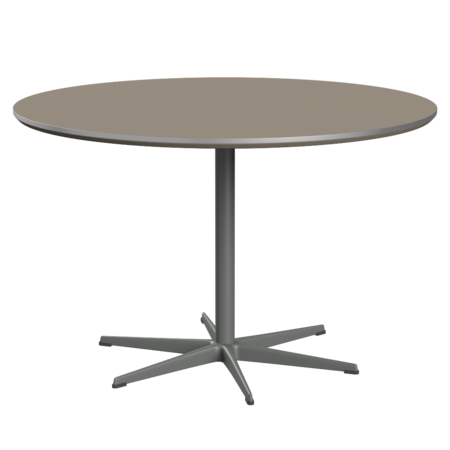 Fritz Hansen Zirkular A825 Zirkular Tisch Satinpoliertes Aluminium - Silver Grey & Brown Ottawa