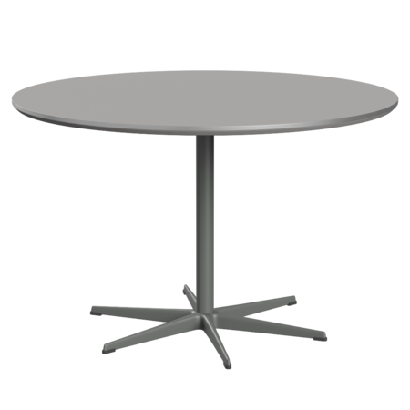 Fritz Hansen Zirkular A825 Zirkular Tisch Satinpoliertes Aluminium - Silver Grey & Grey Efeso