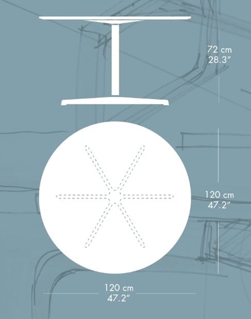 Fritz Hansen Zirkular A825 Zirkular Tisch Satinpoliertes Aluminium