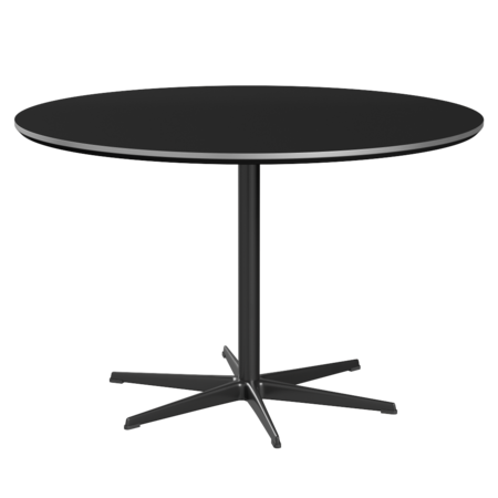 Fritz Hansen Zirkular A826 Zirkular Tisch Satinpoliertes Aluminium- Black & Black