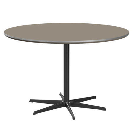 Fritz Hansen Zirkular A826 Zirkular Tisch Satinpoliertes Aluminium- Black & Brown Ottawa