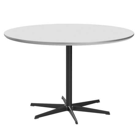 Fritz Hansen Zirkular A826 Zirkular Tisch Satinpoliertes Aluminium- Black & White