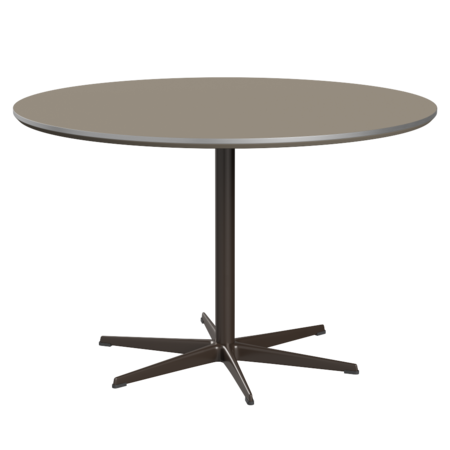 Fritz Hansen Zirkular A826 Zirkular Tisch Satinpoliertes Aluminium- Brown Bronze & Brown Ottawa