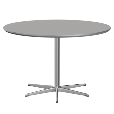 Fritz Hansen Zirkular A826 Zirkular Tisch Satinpoliertes Aluminium- Satin Polierter Aluminium & Grey Efeso