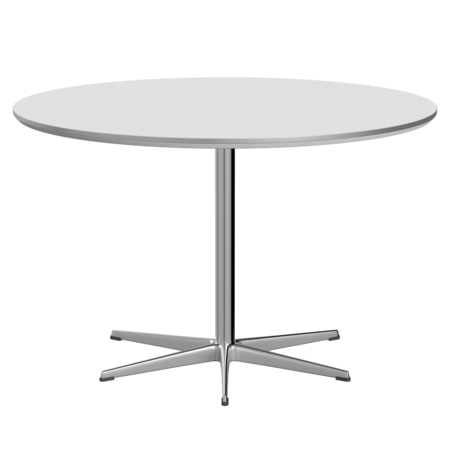 Fritz Hansen Zirkular A826 Zirkular Tisch Satinpoliertes Aluminium- Satin Polierter Aluminium & White