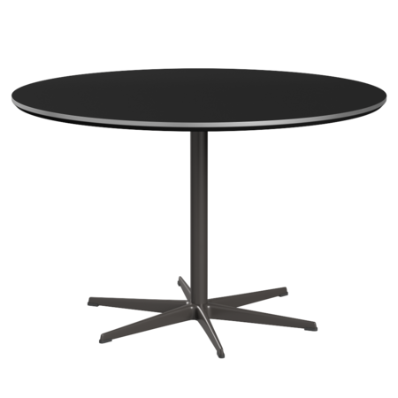 Fritz Hansen Zirkular A826 Zirkular Tisch Satinpoliertes Aluminium- Warm Graphite & Black