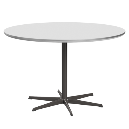 Fritz Hansen Zirkular A826 Zirkular Tisch Satinpoliertes Aluminium- Warm Graphite & White
