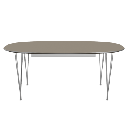 Fritz Hansen B619 Tischserie Erweiterung - Chrome -Brown Ottawa (717)