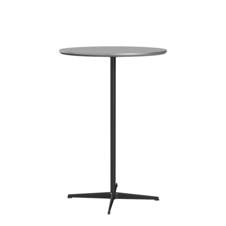 Fritz Hansen Bartisch A922 Ø 75 Cm Satinpoliertes Aluminium - Black - Grey Efeso (725)