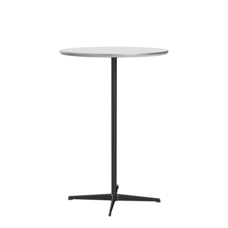 Fritz Hansen Bartisch A922 Ø 75 Cm Satinpoliertes Aluminium - Black - Weiß (032)