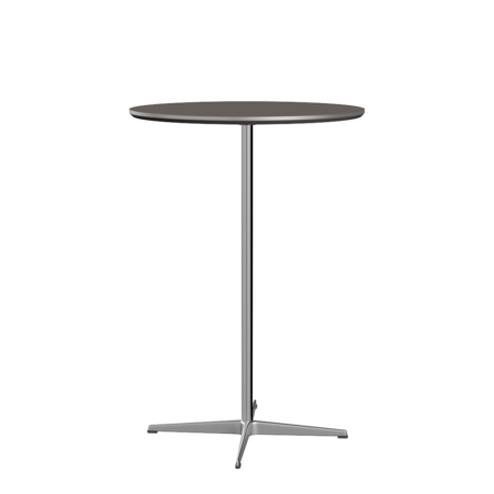 Fritz Hansen Bartisch A922 Ø 75 Cm Satinpoliertes Aluminium - Satin Polierter Aluminium- Grau (718)