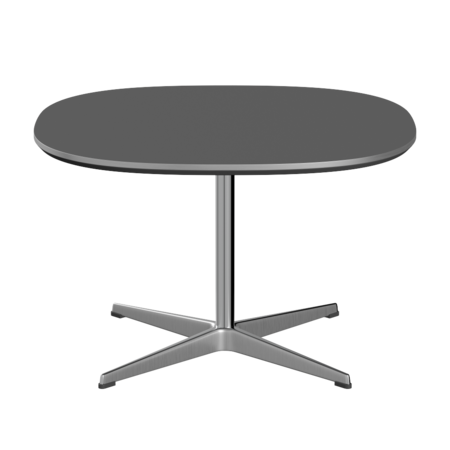 Fritz Hansen Couchtisch A202 Superzirkular 75X75 Cm -Satin Polierter Aluminium -Grey Bromo (724)