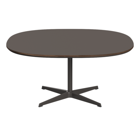 Fritz Hansen Couchtisch A203 Superzirkular 100X100 Cm - Warm Graphite (180)-Schwarz (720)