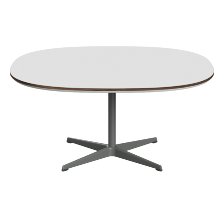 Fritz Hansen Couchtisch A203 Superzirkular 100X100 Cm -Silver Grey (170)-Weiß (032)