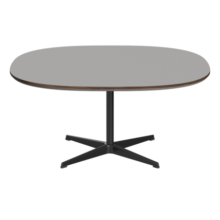 Fritz Hansen Couchtisch A203 Superzirkular 100X100 Cm - Black (190)-Grey Efeso (725)