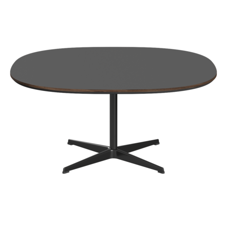 Fritz Hansen Couchtisch A203 Superzirkular 100X100 Cm - Black (190)-Grey Bromo (724)
