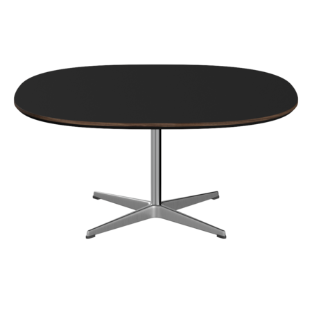 Fritz Hansen Couchtisch A203 Superzirkular 100X100 Cm -  Satin Polierter Aluminium-Schwarz (720)