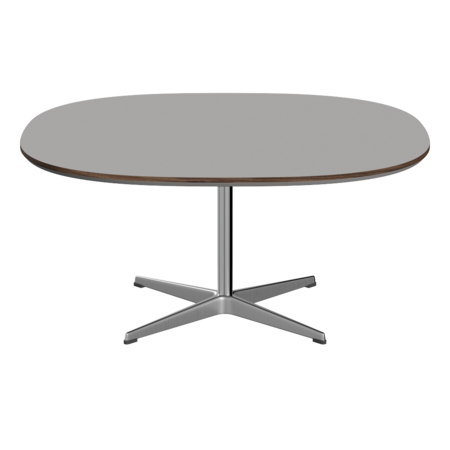 Fritz Hansen Couchtisch A203 Superzirkular 100X100 Cm - Satin Polierter Aluminium-Grey Efeso (725)
