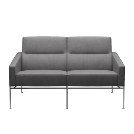 Fritz Hansen Serie 3300 3302, 2-Sitzer-Embrace-Concrete Grey 