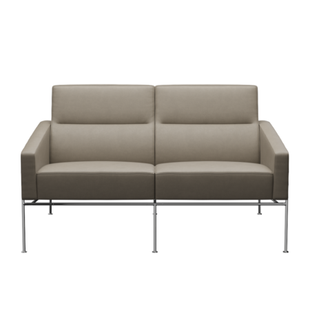 Fritz Hansen Serie 3300 3302, 2-Sitzer-Essential-Light Grey