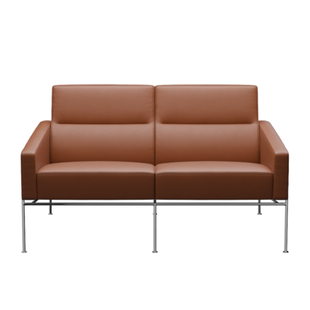 Fritz Hansen Serie 3300 3302, 2-Sitzer-Essential-Walnuss