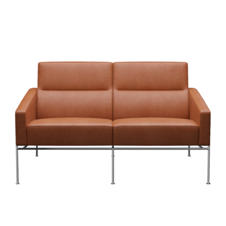 Fritz Hansen Serie 3300 3302, 2-Sitzer-Grace-Walnuss