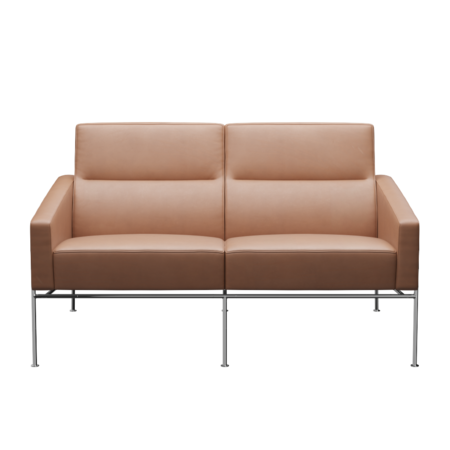 Fritz Hansen Serie 3300 3302, 2-Sitzer-Rustik-Rustik