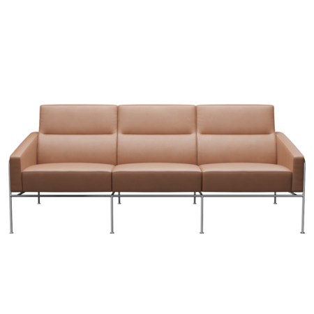 Fritz Hansen Serie 3300 3303, 3-Sitzer-Rustik-Rustik