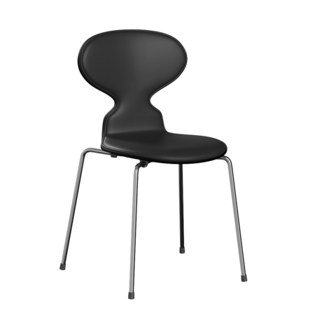 Fritz Hansen Ant™ 3101 - Front Polsterung - Lack - Stuhl - Soft-Black - Black (190/195) - Chrome