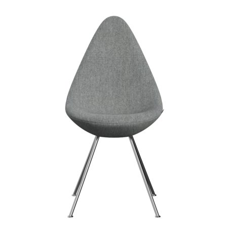 Fritz Hansen Drop™ 3110 -  Vollgepolstert - Stuhl - Hallingdal 116 - Chrome