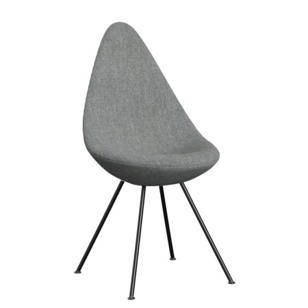Fritz Hansen Drop™ 3110 -  Vollgepolstert - Stuhl - Hallingdal 116 - Black (190)