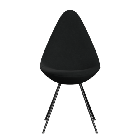 Fritz Hansen Drop™ 3110 -  Vollgepolstert - Stuhl - Hallingdal 190 - Black (190)
