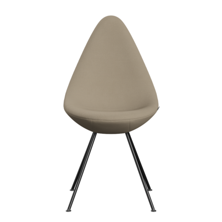 Fritz Hansen Drop™ 3110 -  Vollgepolstert - Stuhl - Steelcut 240 - Black (190)