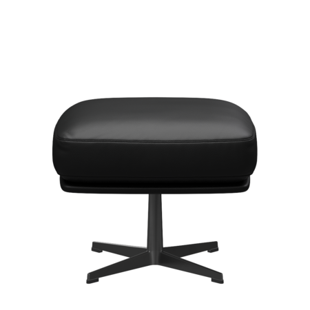 Fritz Hansen Oksen™ 4210 - Leder Fußhocker-Schwarz-Aura Schwarz