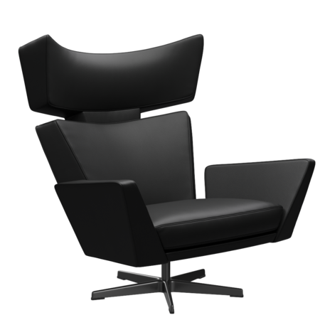 Fritz Hansen Oksen™ 4201 - Leder Loungesessel-Black-Grace-Schwarz