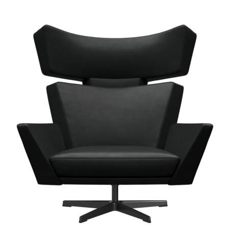 Fritz Hansen Oksen™ 4201 - Leder Loungesessel-Black-Grace-Schwarz