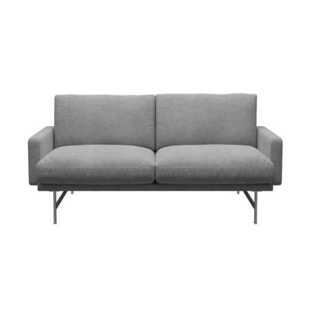 Fritz Hansen Lissoni Sofa™ PL112S - 2-sitzer Sofa-Hallingdal 116-Matt Polierter Edelstahl