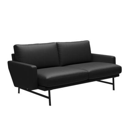 Fritz Hansen Lissoni Sofa™ PL112S - 2-sitzer Sofa-Soft-Schwarz-Black (190)