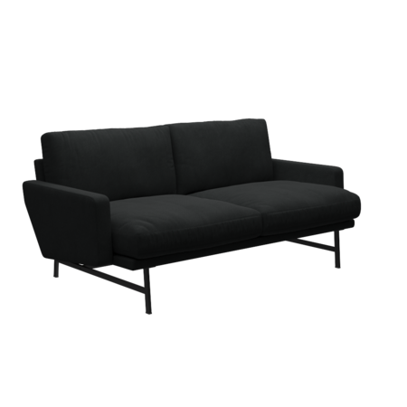 Fritz Hansen Lissoni Sofa™ PL112S - 2-sitzer Sofa-Steelcut 190-Black (190)