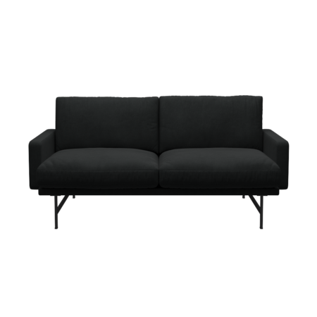 Fritz Hansen Lissoni Sofa™ PL112S - 2-sitzer Sofa-Steelcut 190-Black (190)