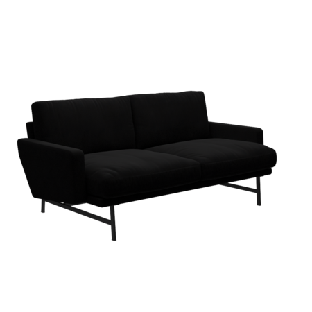 Fritz Hansen Lissoni Sofa™ PL112S - 2-sitzer Sofa-Hallingdal 190-Black (190)