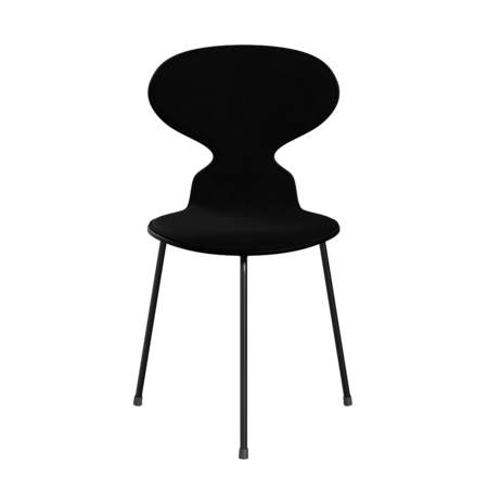 Fritz Hansen Ant™ 3100 mit Front Polsterung - Lack - Stuhl - Black (190) - Black (190/195) - Hallingdal 190