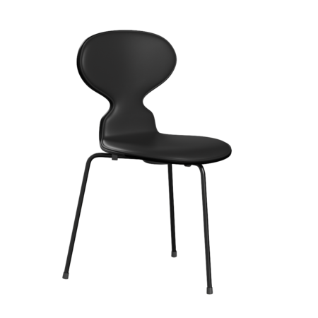 Fritz Hansen Ant™ 3100 mit Front Polsterung - Lack - Stuhl - Black (190) - Black (190/195) - Soft-Black