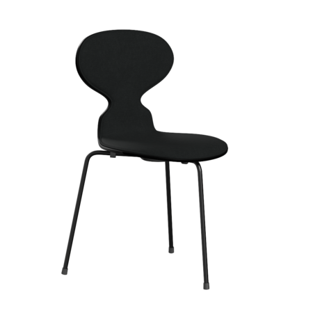 Fritz Hansen Ant™ 3100 mit Front Polsterung - Lack - Stuhl - Black (190) - Black (190/195) - Steelcut 190