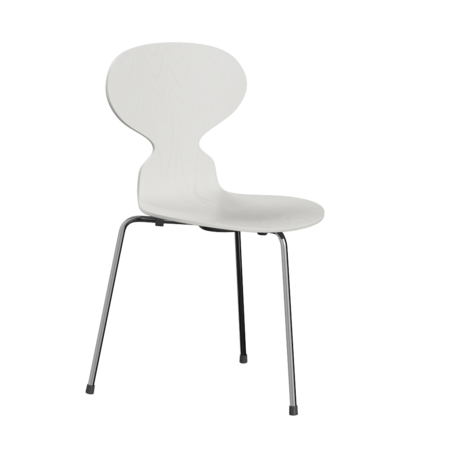 Fritz Hansen Ant™ 3100 - Gefärbte Lack - Stuhl - Chrome - White (100/105)