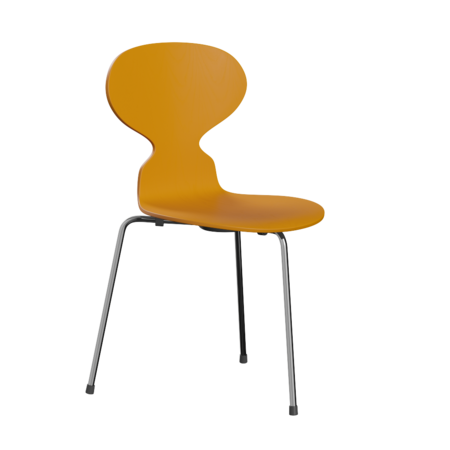 Fritz Hansen Ant™ 3100 - Gefärbte Lack - Stuhl - Chrome - Burnt Yellow (470/475)