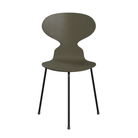 Fritz Hansen Ant™ 3100 - Gefärbte Lack - Stuhl - Black (190) - Olive Green (920/925)