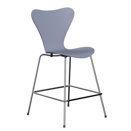 Fritz Hansen Serie 7™ 3187 - Lack - Theckenhocker-Chrome-Lavender Blue (810/815)