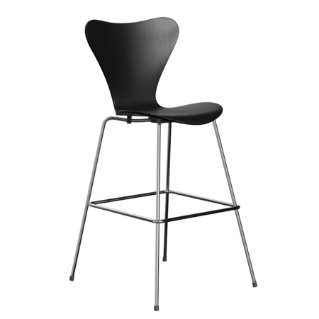 Fritz Hansen Serie 7™ 3197 - Lack- Barhocker-Chrome-Black (190/195)